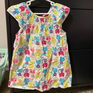 Authentic J. Khaki cat dress- girls size 5- perfect condition- short sleeve